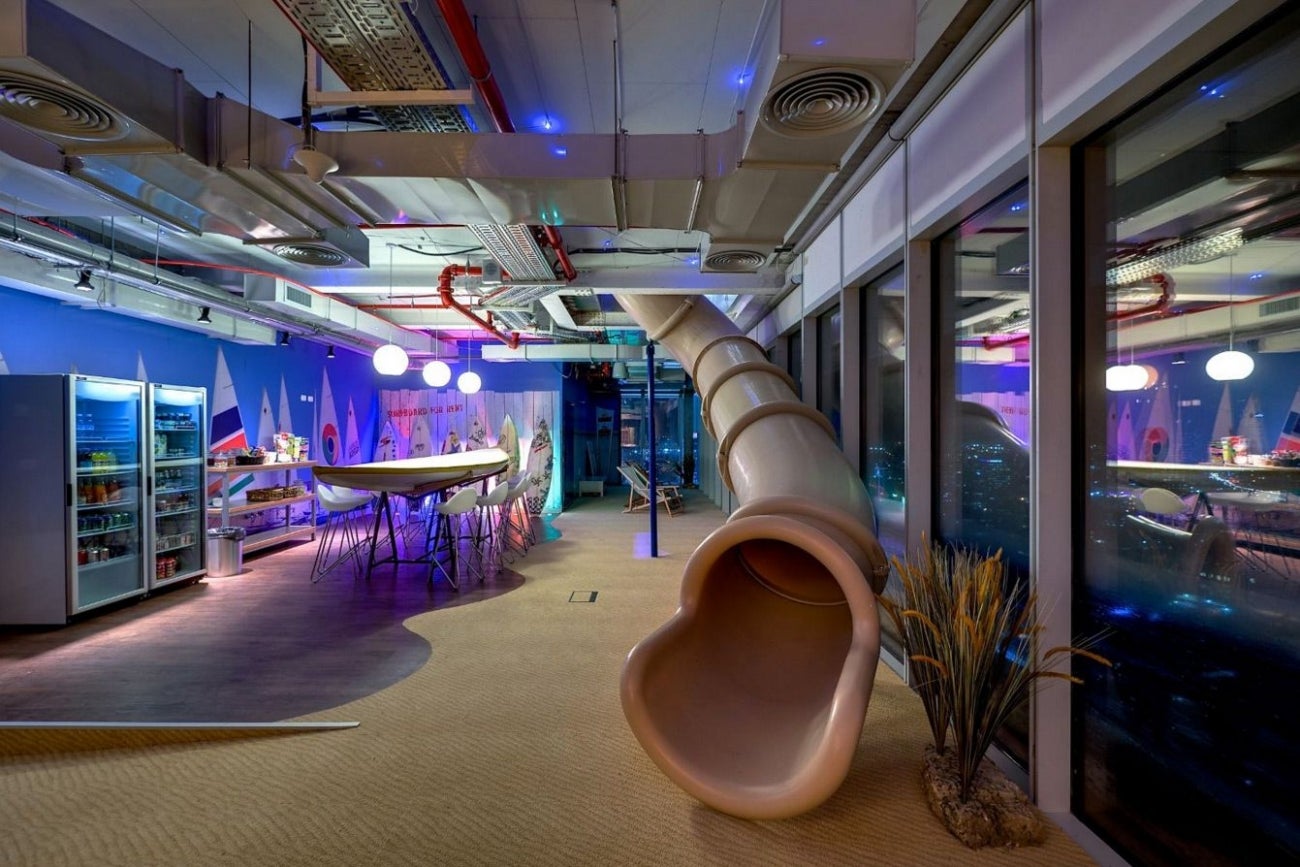 Office Slides? A Draft Beer Bar? Check Out These 6 Innovative (and Fun) Workspaces Google Slides Z google office slides. Office Slides? A Draft Beer Bar? Check Out These 6 Innovative (and Fun) Workspaces Google Slides Z